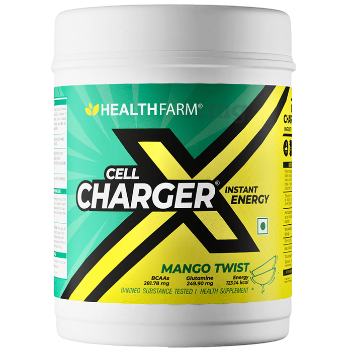 Healthfarm Cell Charger Instant Energy Drink Powder Mango Twist