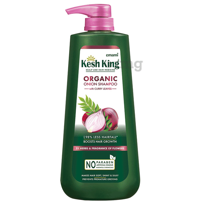 Emami Organic Onion Shampoo with Curry Leaves Reduces Hair Fall | Repairs Dry, Damaged Hair | Helps Reduce Split Ends & Make Hair Frizz Free
