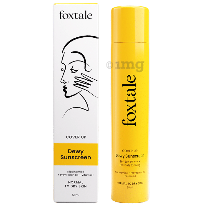 Foxtale Coverup SPF 50+ PA++++ Broad Spectrum Sunscreen | For Suntan Protection | Normal to Dry Skin