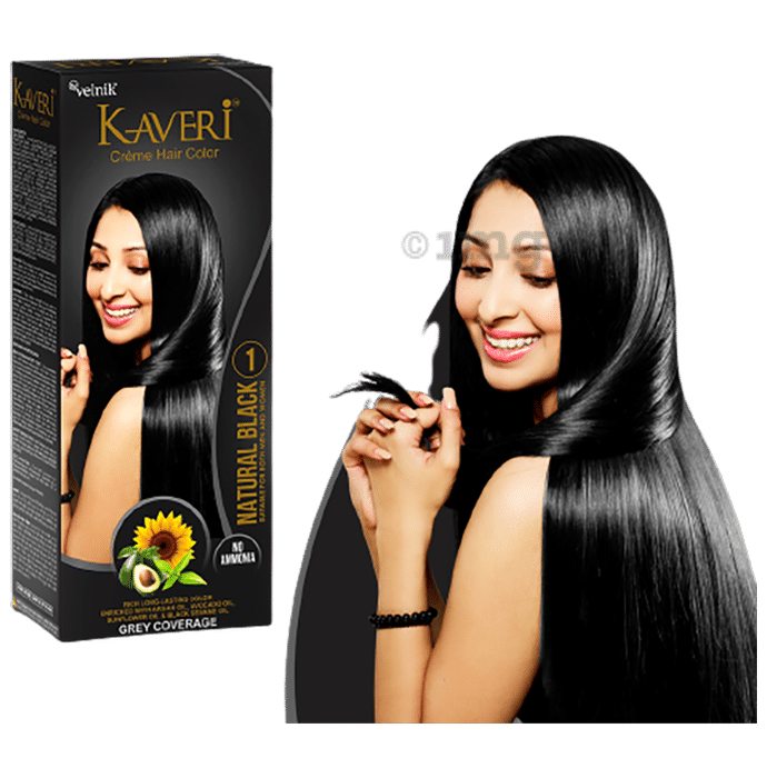 Kaveri Hair Color Cream Natural Black