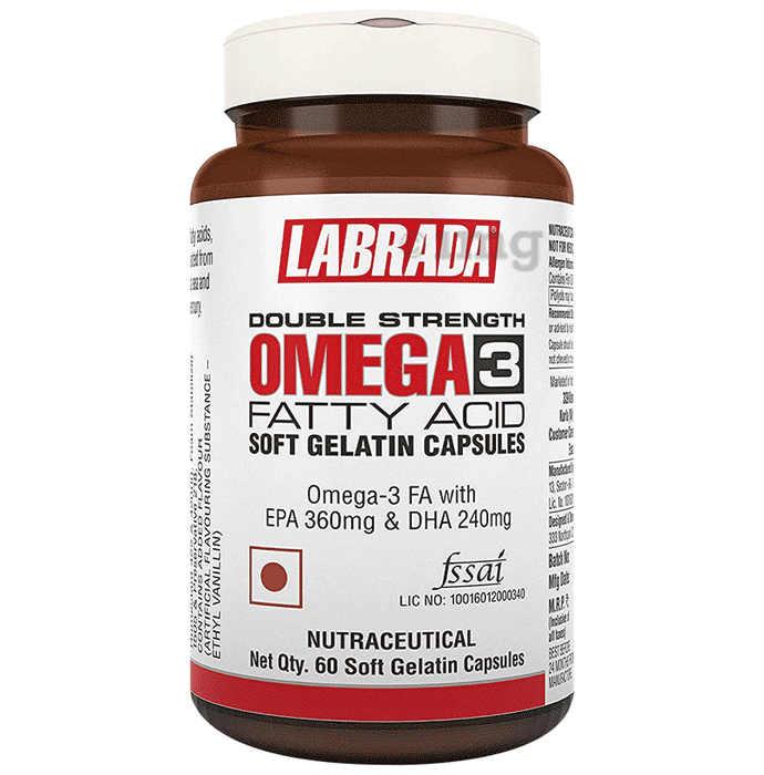 Labrada Double Strength Omega 3 Fatty Acid Soft Gelatin Capsule