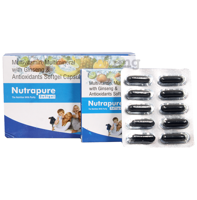 Nutrapure Multivitamin, Multimineral with Ginseng & Antioxidants Softgel Capsule (10 Each)