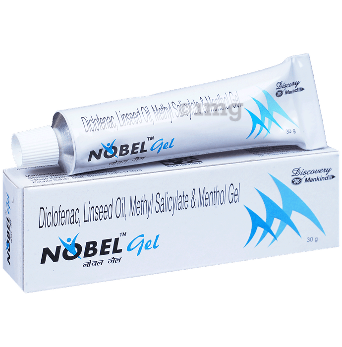 Nobel Pain Relief Gel | With Diclofenac, Linseed Oil, Methyl Salicylate & Menthol