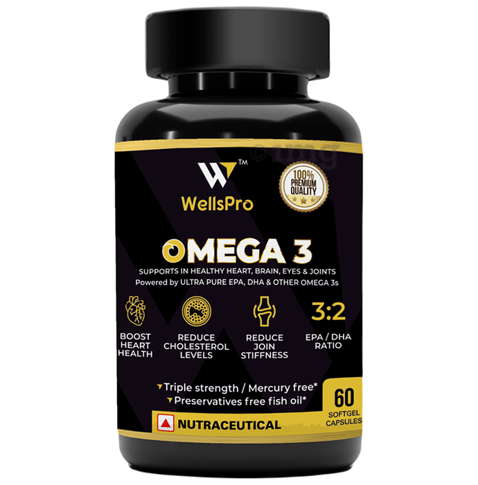 WellsPro Omega 3 Softgel Capsule (60 Each)(