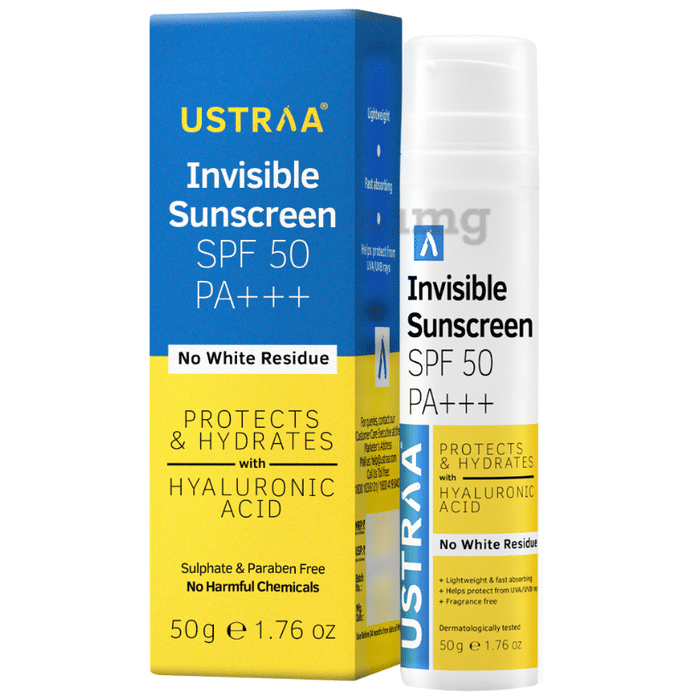 Ustraa Invisible Sunscreen with Hyaluronic Acid Lotion SPF 50 PA+++