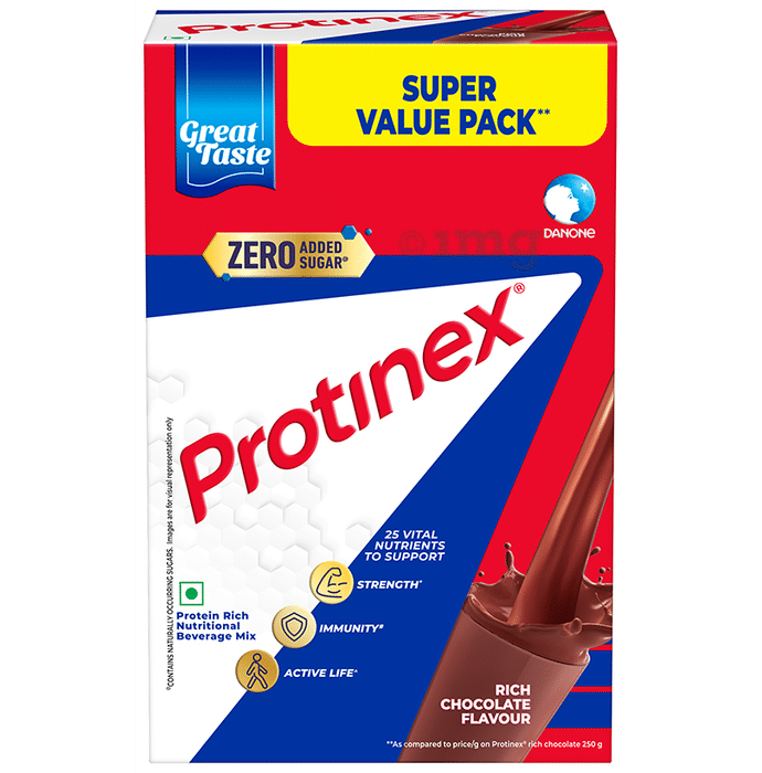 Protinex High Quality Protein | Nutritional Drink for Immunity & Strength | Zero Added Sugar | Flavour Rich Chocolate Powder