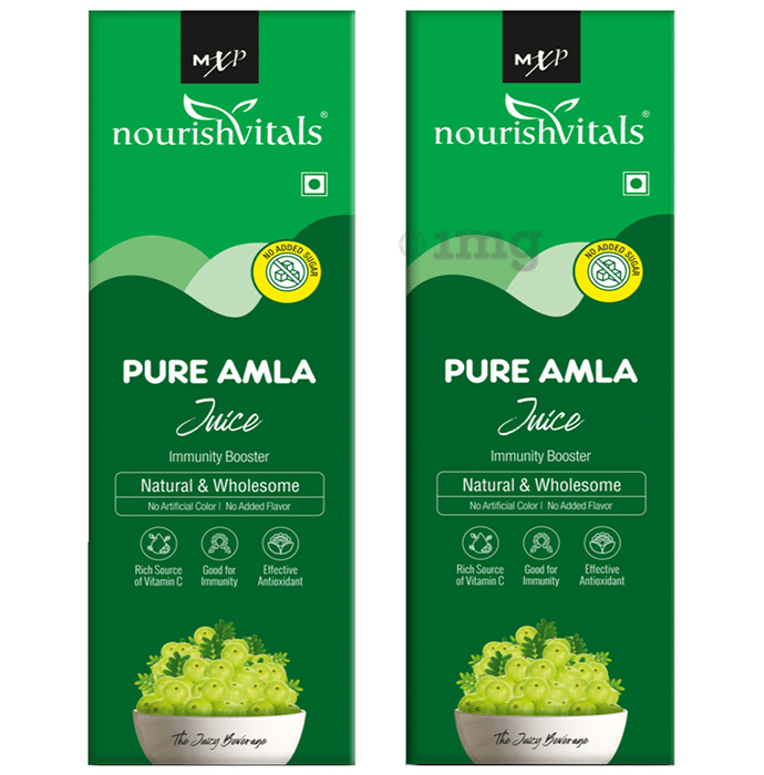 NourishVitals Pure Amla Juice (500ml Each)