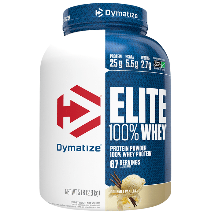 Dymatize Nutrition Elite 100% Whey Protein | With BCAAs & Leucine | For Muscle Recovery | Powder Gourmet Vanilla