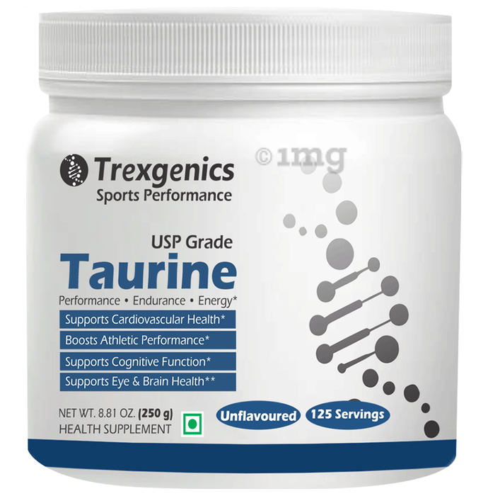 Trexgenics Sports Performance USP Grade Taurine Powder Unflavoured