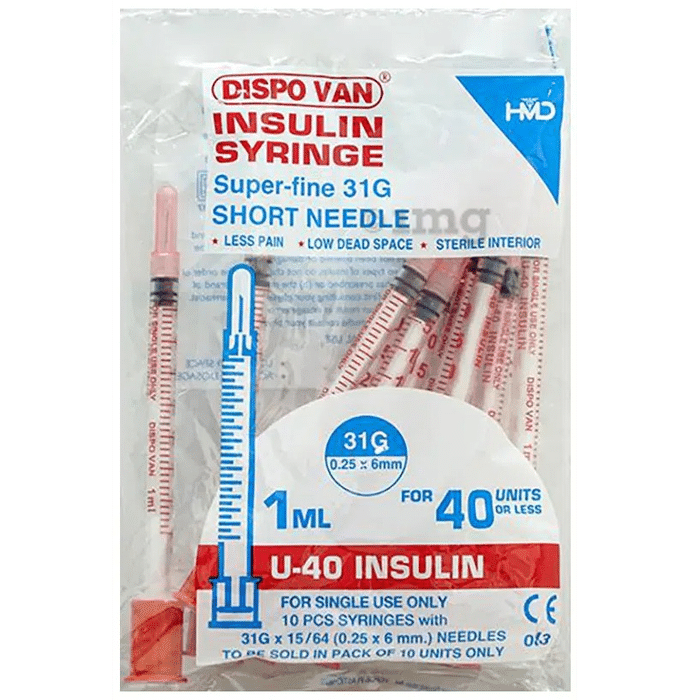 Dispovan U-40 Insulin Syringe Unitpack