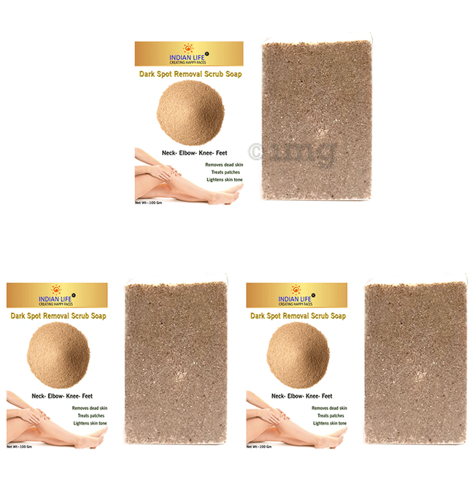 Indian Life Dark Spot Removal Scrub Soap (100gm Each)