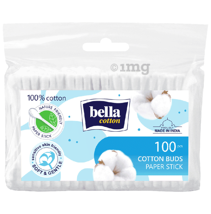 Bella Cotton Buds with Paper Stick Foil