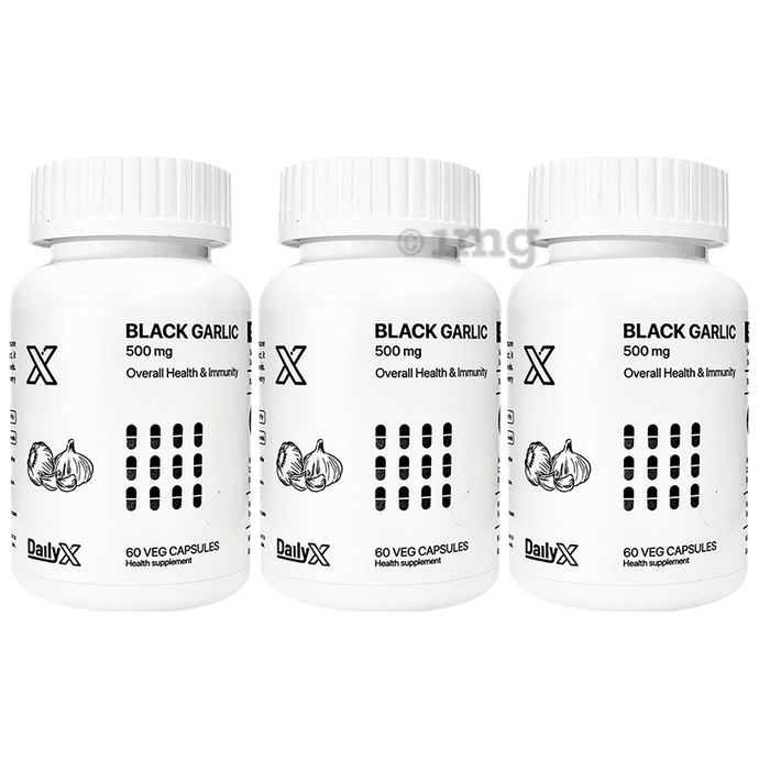 DailyX Black Garlic 500mg Veg Capsule (60 Each)