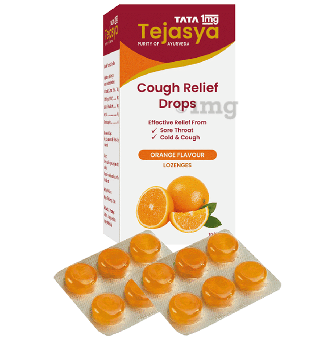 Tata 1mg Tejasya Cough Relief Drops Orange