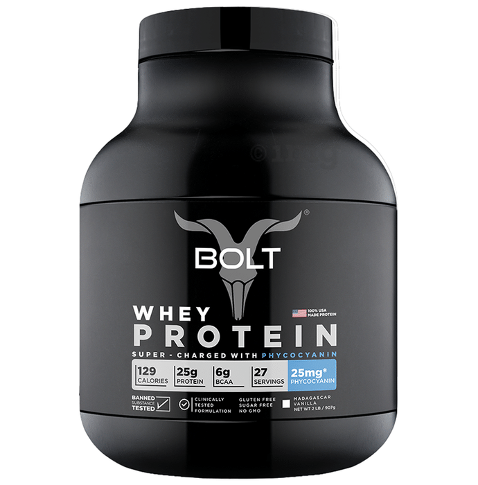 Bolt Whey Protein for Muscle Growth & Lean Muscle Mass | Flavour Powder Madagascar Vanilla