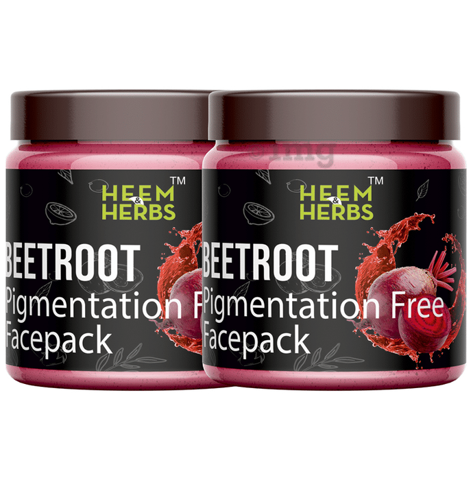 Heem & Herbs Beetroot Pigmentation Free Face Pack (100gm Each)