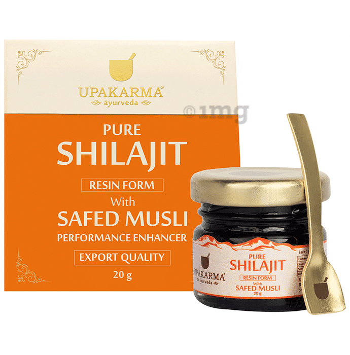 Upakarma Ayurveda Pure Shilajit Resin Form with Safed Musli Performance Enhancer