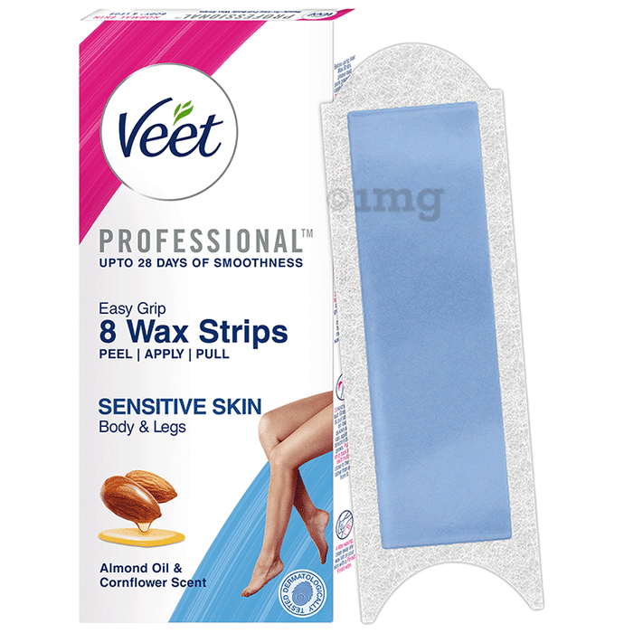 Veet Professional Waxing Strips Kit, 8 Strips for Sensitive Skin
