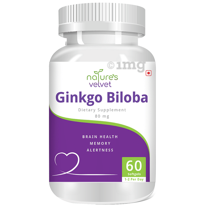 Nature's Velvet Ginkgo Biloba Extract 80mg Softgel