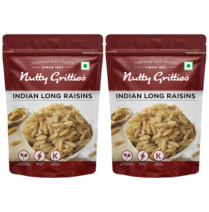 Nutty Gritties Indian Long Raisins (200gm Each)