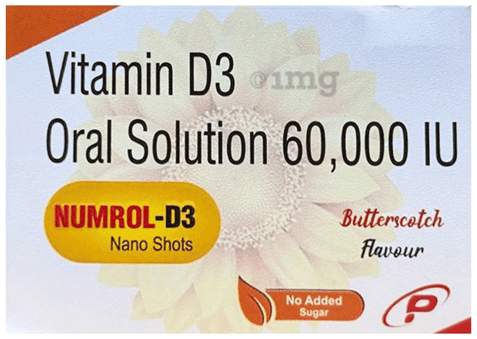 Numrol-D3 Nano Shot (5ml Each) Butterscotch No Added Sugar