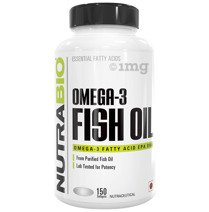 Nutra Bio Omega- 3 Fish Oil Soft Gel