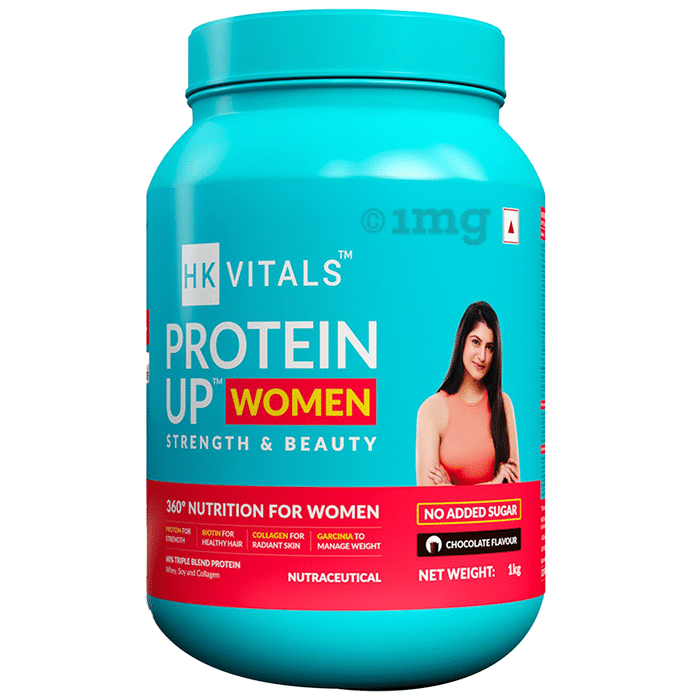 Healthkart HK Vitals Protein Up for Women's Strength & Beauty | No Added Sugar | Flavour Powder Chocolate