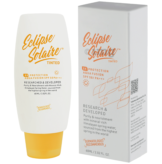 Eclipse Solaire Tinted 5x Protection Aqua Fusion Cream (60ml Each) SPF 50 PA+++