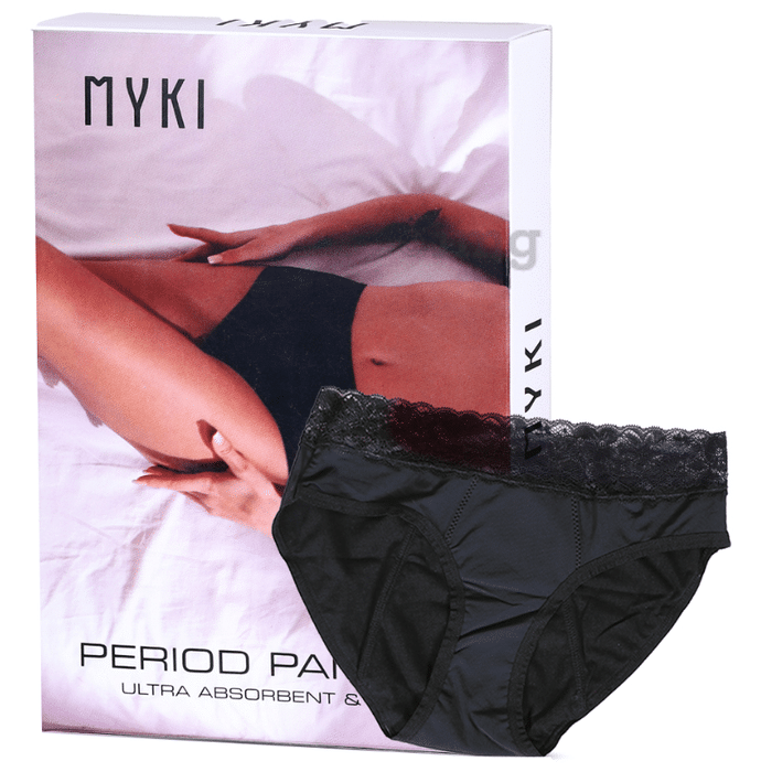 MYKI Free to Flow Period Panties Panty Black Medium