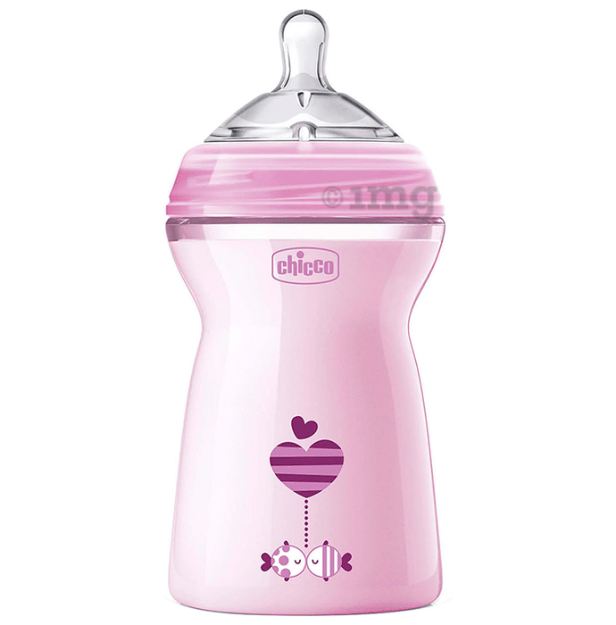 Chicco Natural Feeling  Feeding Bottle 6M+ Pink