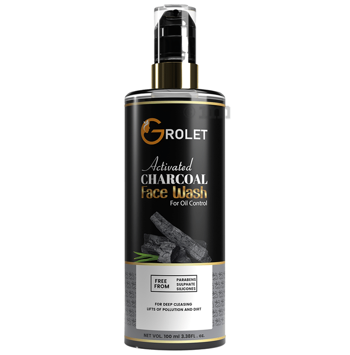 Grolet Activated Charcoal Face Wash