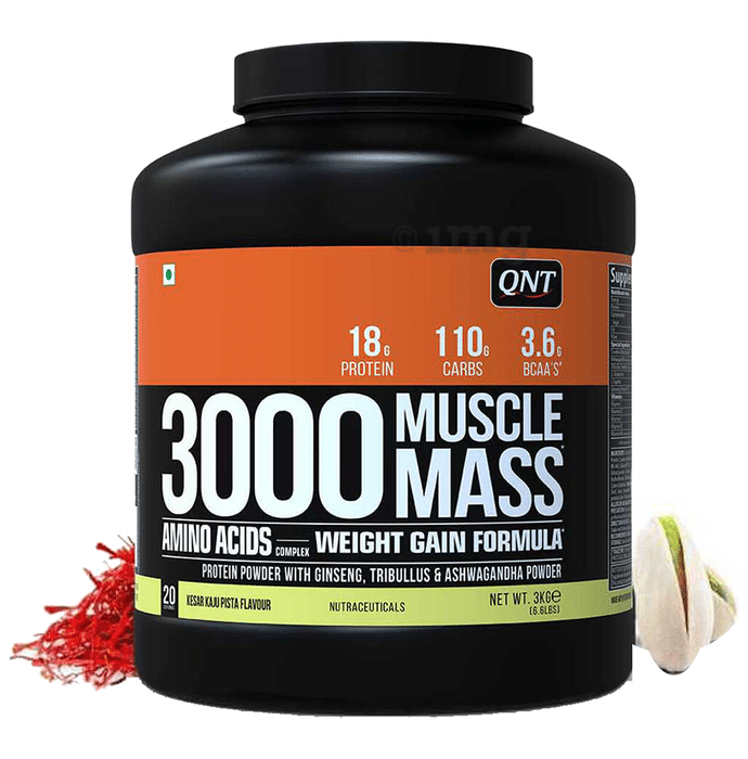 QNT 3000 Muscle Mass Powder Kesar Kaju Pista