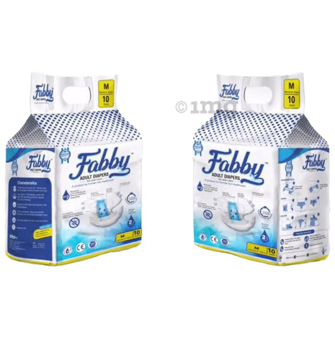 Fabby Fabby Adult Diaper (10 Each) Medium