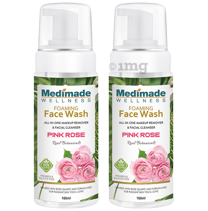 Medimade Wellness Pink Rose Foaming Face Wash (160ml Each)