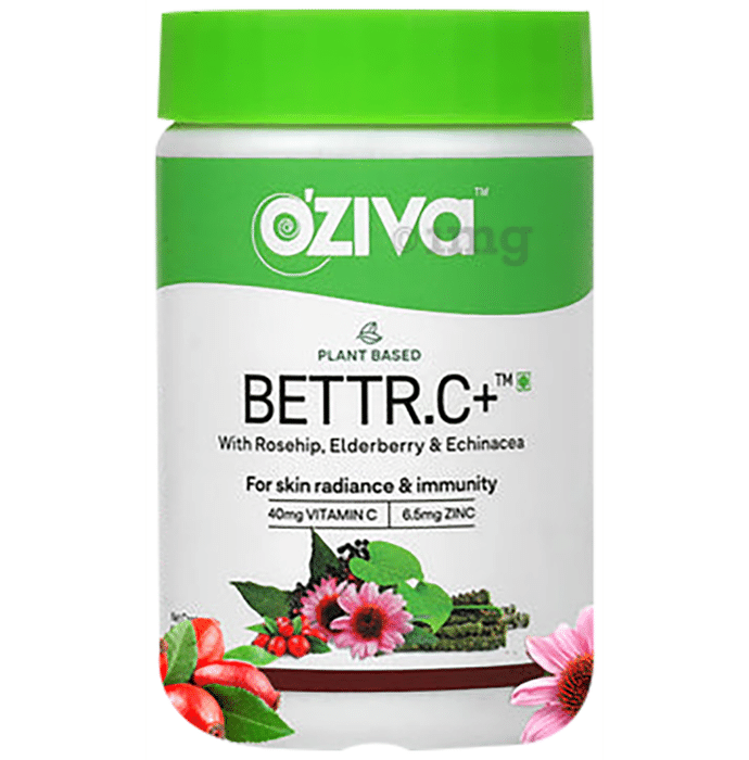 Oziva Plant Based Bettr.C+ Vitamin C with Zinc Capsule for Skin Radiance & Immunity