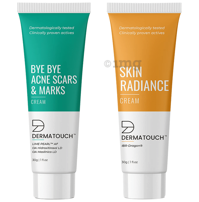 Dermatouch Combo Pack of Bye Bye Acne Scars & Marks Cream and Skin Radiance Cream (30gm Each)