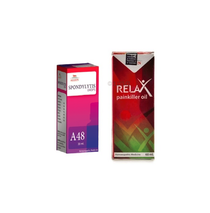 Allen Anti Spondylitis Combo Pack of A48 Spondylytis Drop 30ml & A48  Relax Painkiller Oil 60ml