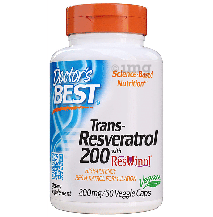 Doctor's Best Trans-Resveratrol 200mg Veggie Cap