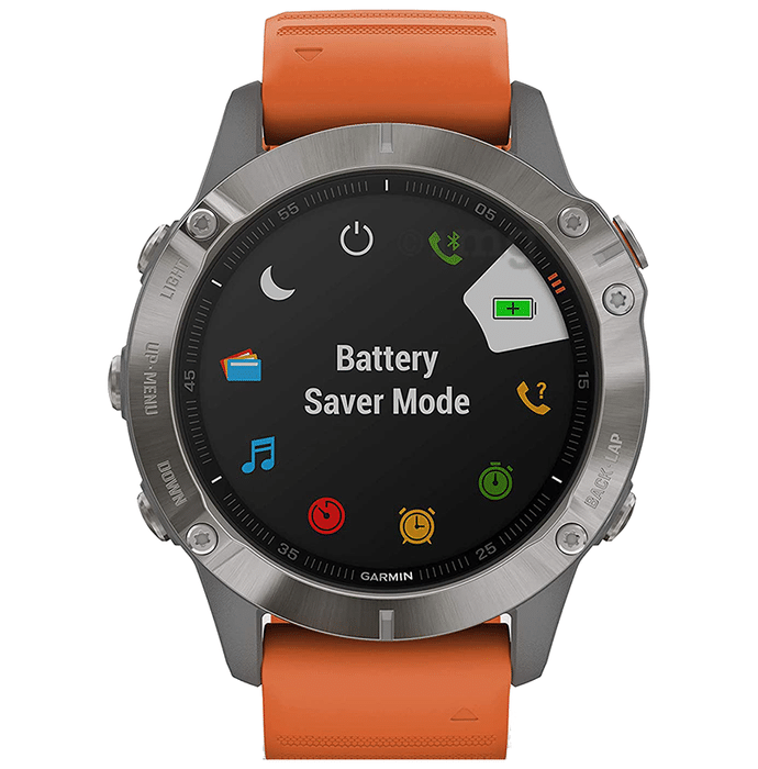Garmin Fenix 6 Saphire with Ember Orange band Premium Multisport
