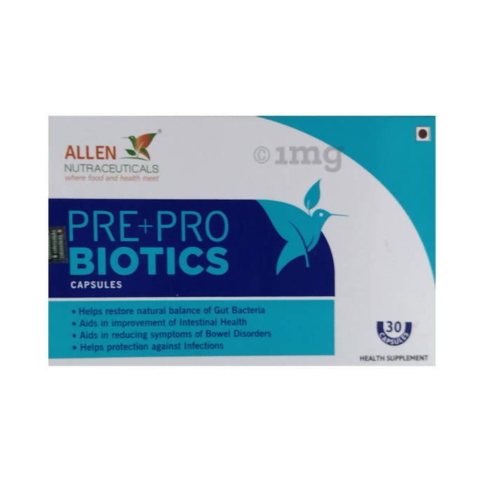 Allen Nutraceutical Pre+Pro Biotics Capsule Buy strip of 30 capsules