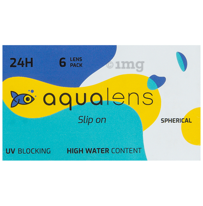 Aqualens 24H Contact Lens with High Water Content & UV Protection Optical Power -4.75 Transparent Spherical