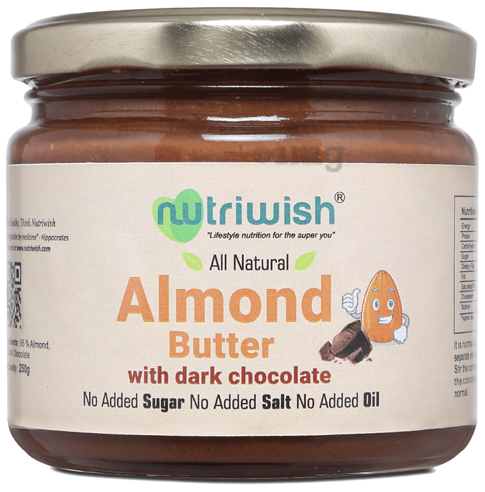 Nutriwish All Natural Almond Butter with Dark Chocolate