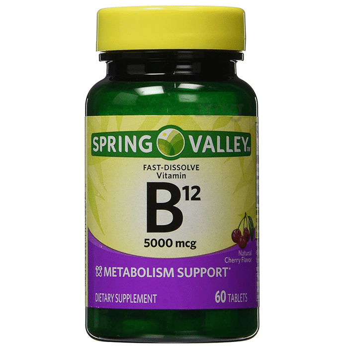 Spring Valley Vitamin B12 5000mcg Tablet Natural Cherry