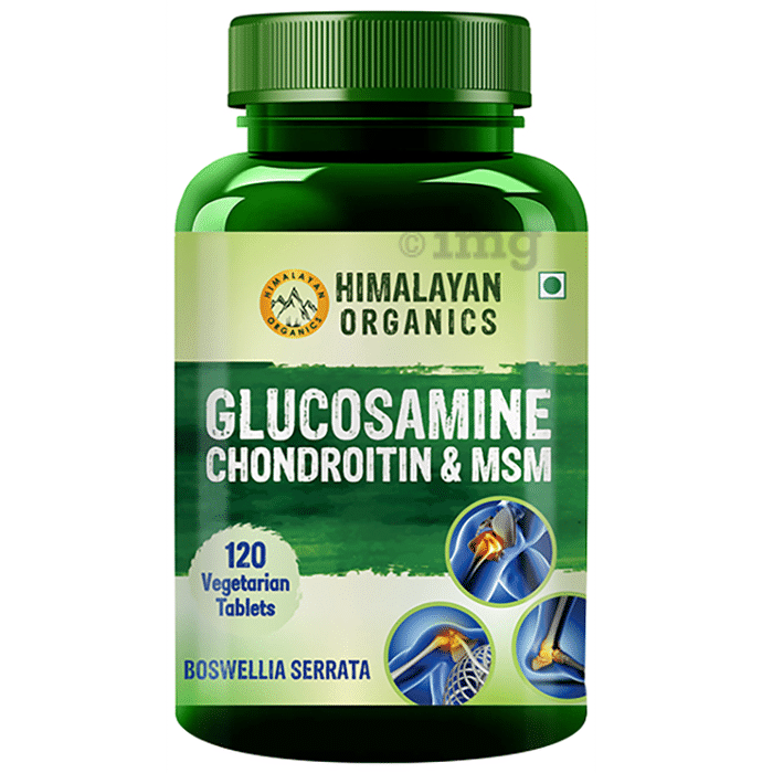 Himalayan Organics Organics Glucosamine, Chondroitin & MSM | For Joint Pain & Stiffness Relief | Tablet