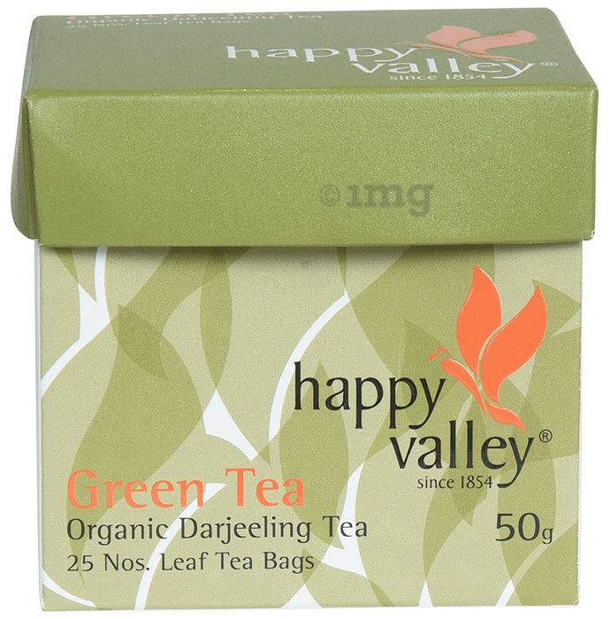 Happy Valley Organic Darjeeling Green Tea Leaf Pyramid Tea Bag (2gm Each)