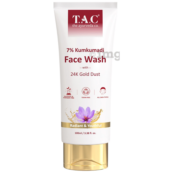 TAC The Ayurveda Co. 7% Kumkumadi Face Wash wih 24K Gold Dust