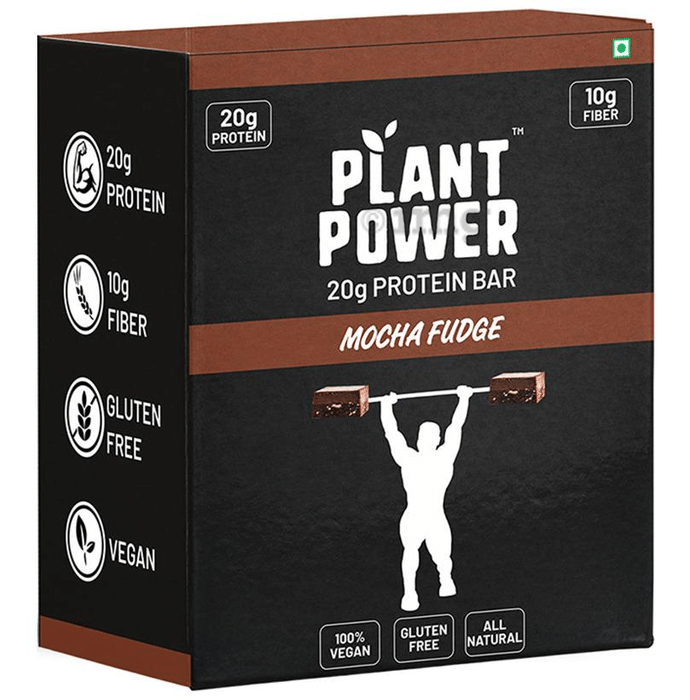 Plant Power 20gm Protein Bar (72gm Each) Mocha Fudge