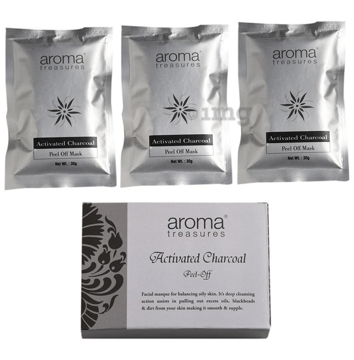 Aroma Treasures Peel-Off Mask (30gm Each) Activated Charcoal