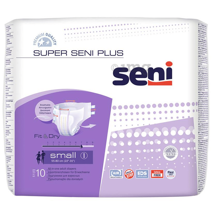 Super Seni Plus Unisex Adult Diaper Small