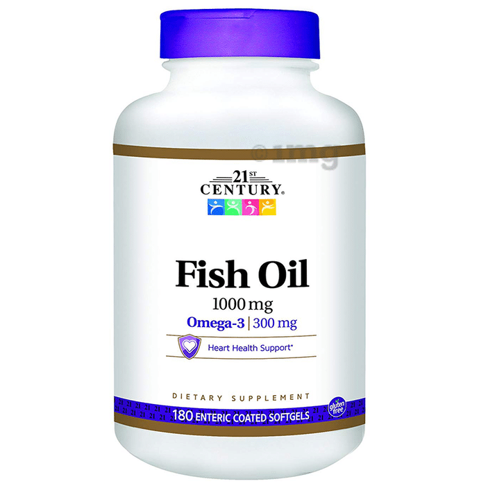 21st Century Fish Oil 1000mg Enteric Coated Softgels